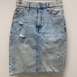 H&M Denim Knee Skirt